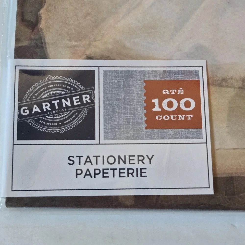 NEW‎ Gartner Studios Burgandy Scroll Stationery Paper 100 ct Item 70463 Sealed